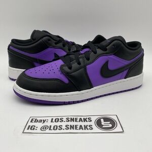 Size 6.5y (GS) - Jordan 1 Low Purple Venom (553560-505)